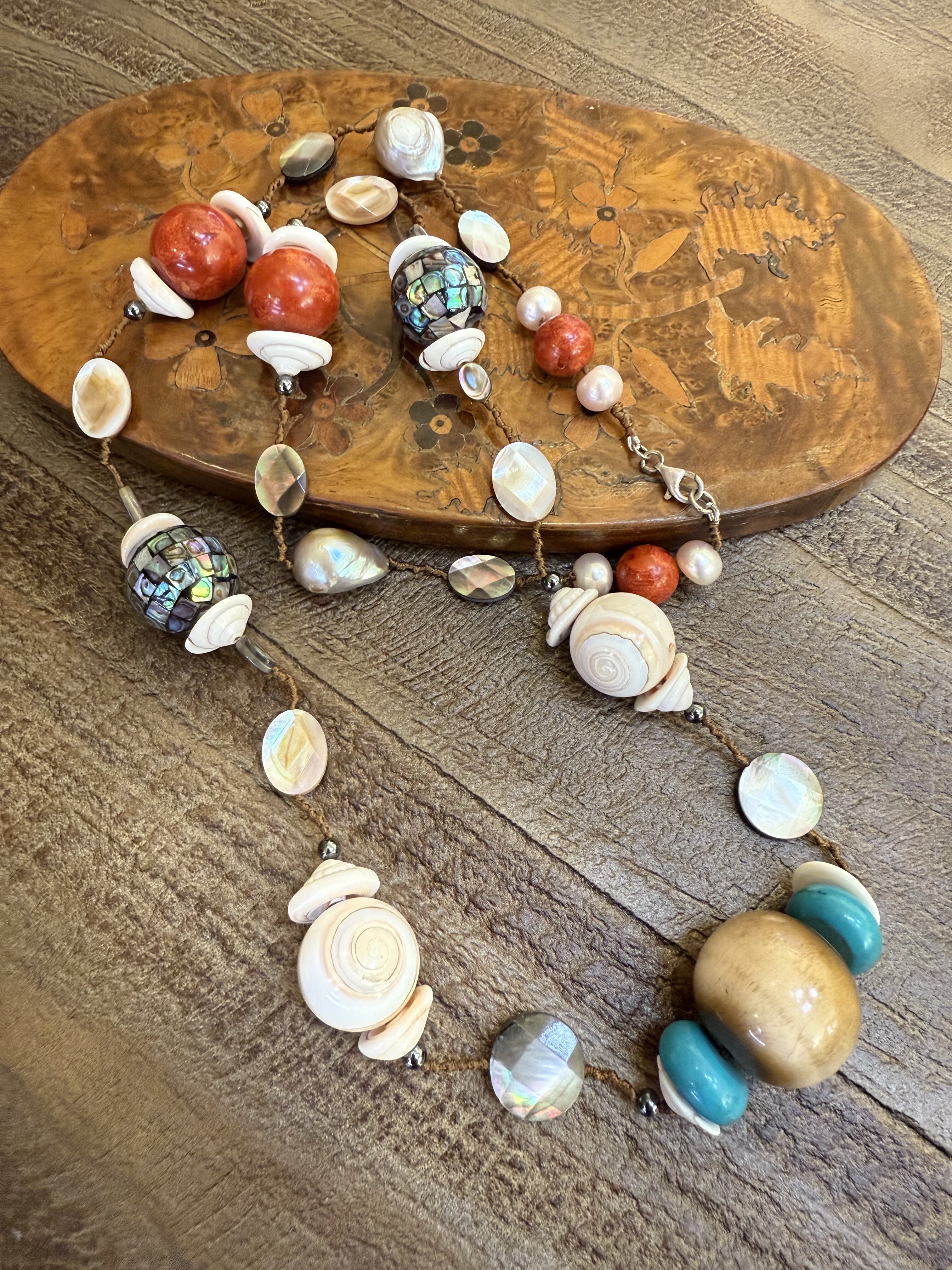 中古默认微瑕不退不换  精致天然材料海洋风格项链 意大利,个性定制/设计服务/DIY,其它饰品定制,淘宝优惠券,粉丝福利购,淘宝优惠卷