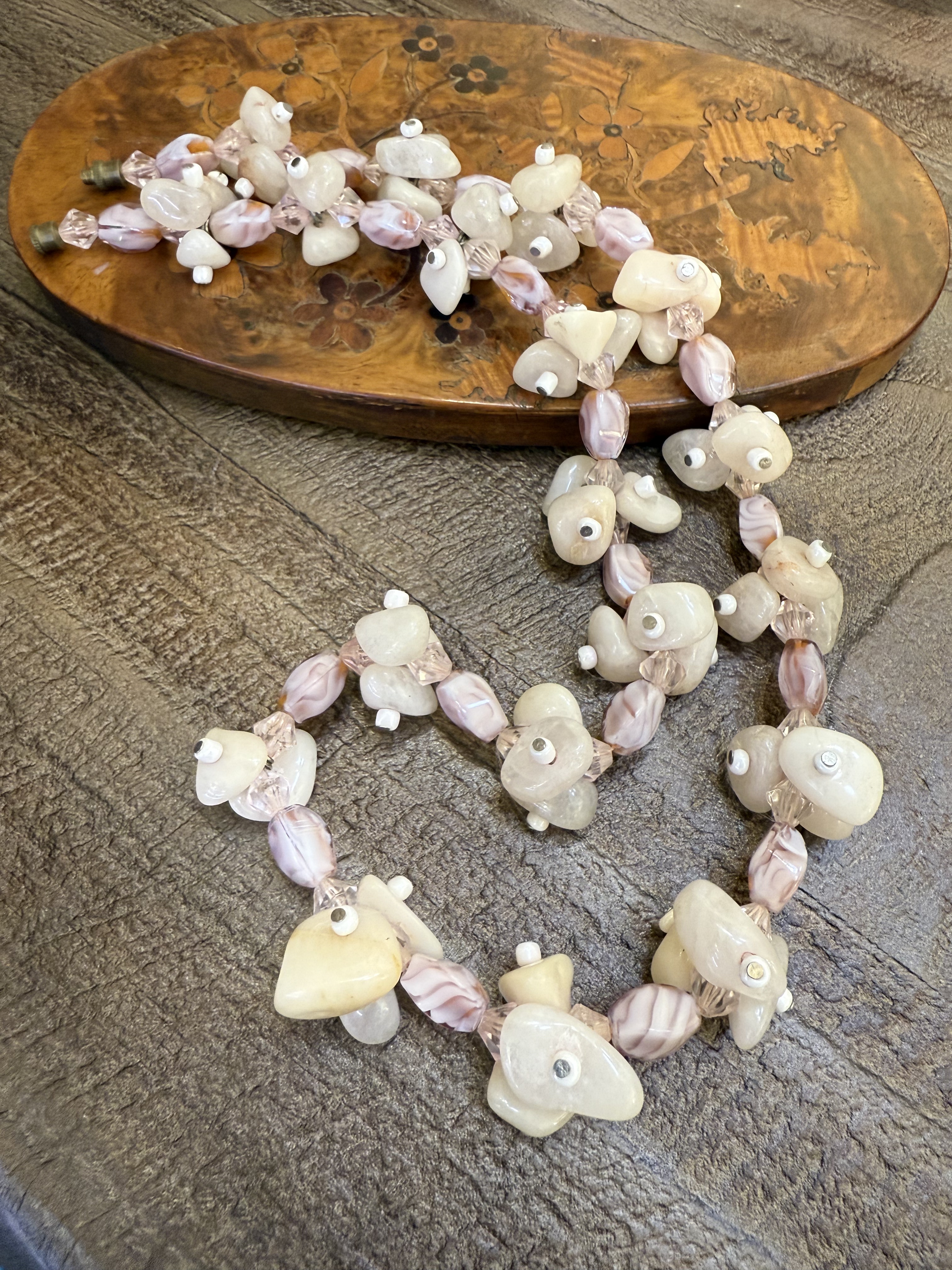 中古默认微瑕不退不换  糖心琉璃水晶项链 意大利