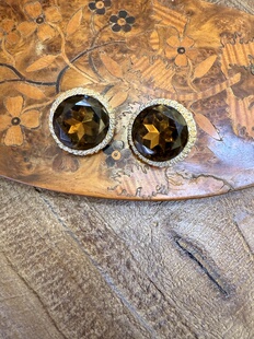 中古默认微瑕不退不换 大冰糖琉璃耳夹 意大利