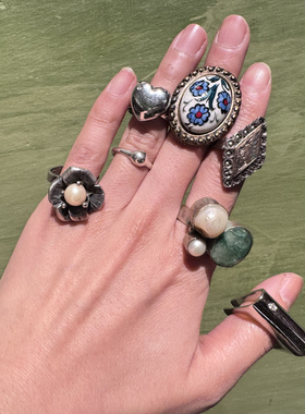 中古默认微瑕不退不换  银戒指合集 2531101 意大利