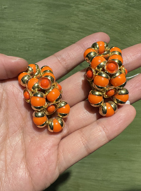 不退不换 francoise montague琉璃珠耳夹 法产