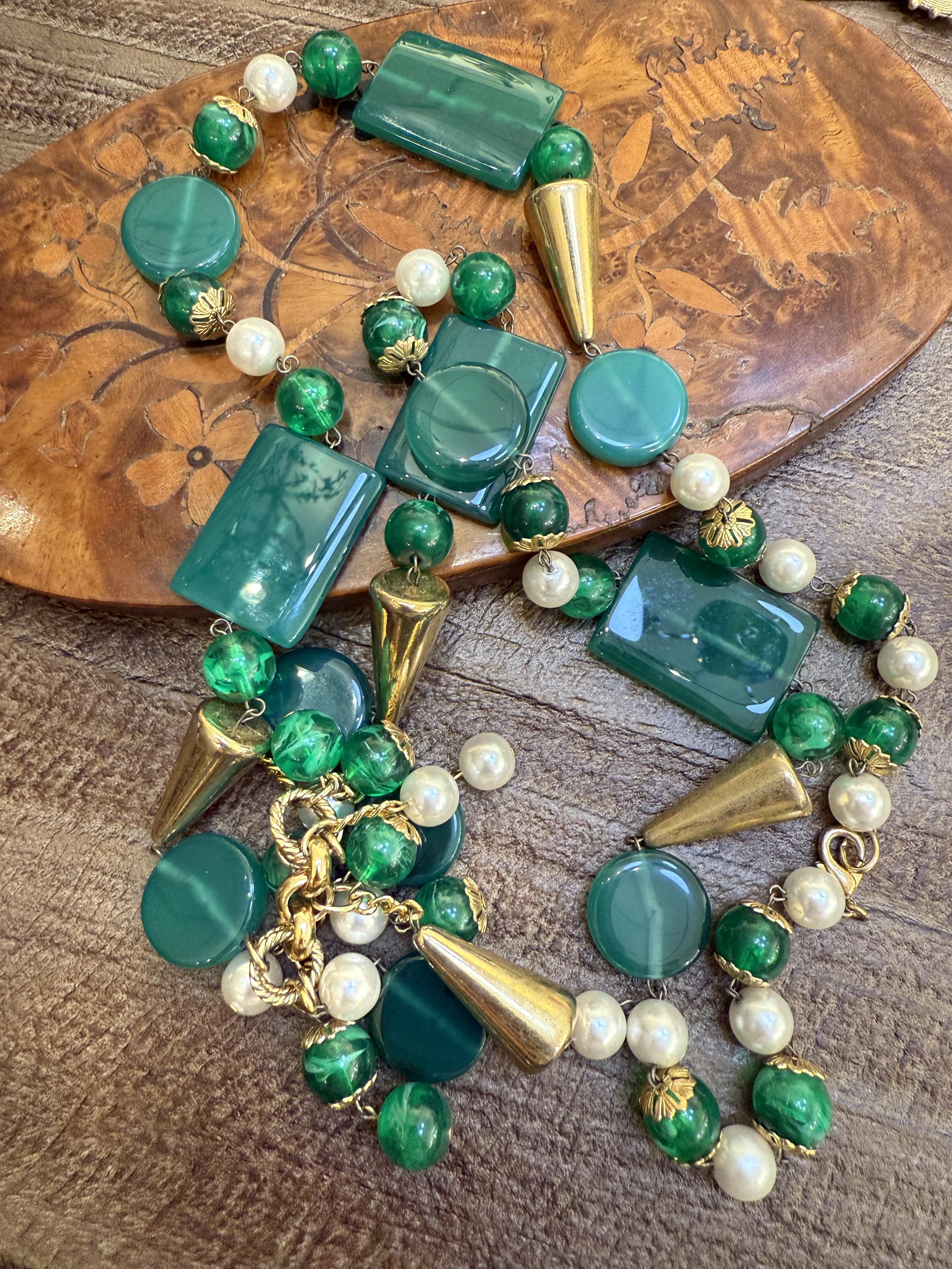 中古默认微瑕不退不换  玛瑙项链 两圈  意大利