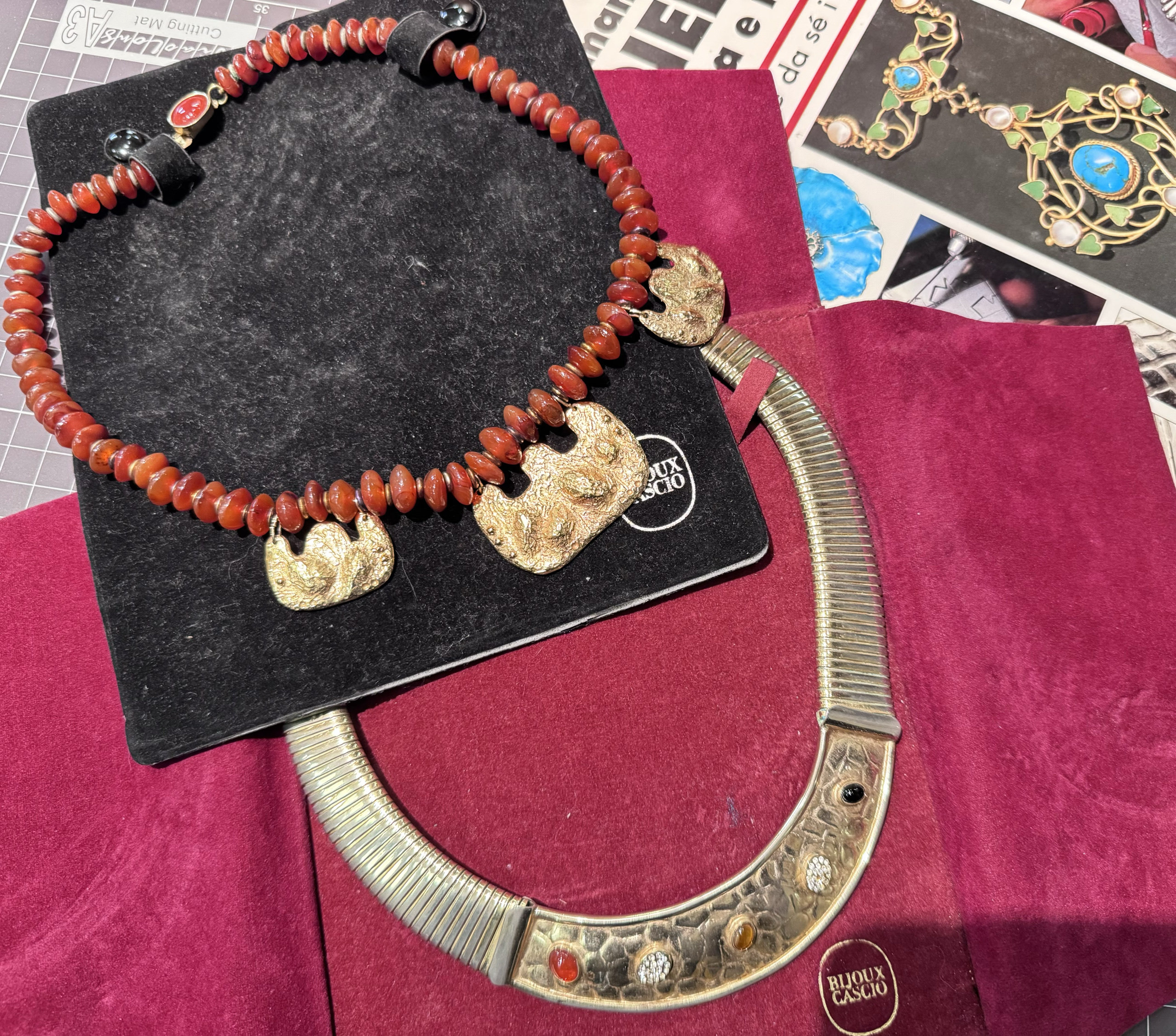 不退不换  意大利bijoux cascio贵牌原石素金项链  意大利