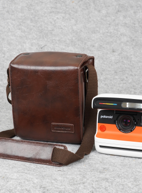 适用宝丽来拍立得FLIP NOW+GEN3 GEN2 NOW1-2 600复古皮革相机包