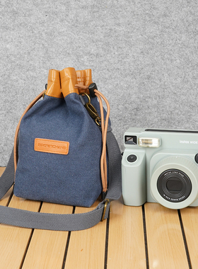 适用富士拍立得宽幅WIDE400 500AF 300 210200帆布防水便携相机包