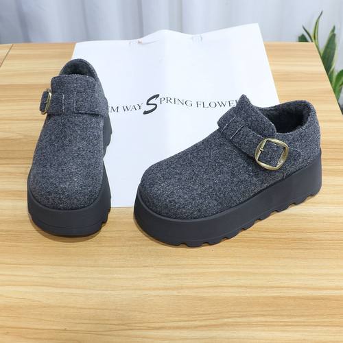 诗路花语加绒厚底保暖勃肯鞋