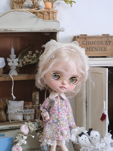 Bene doll 1/6娃娃衣服bjd ob24 22古董蕾丝娃衣碎花外套上衣