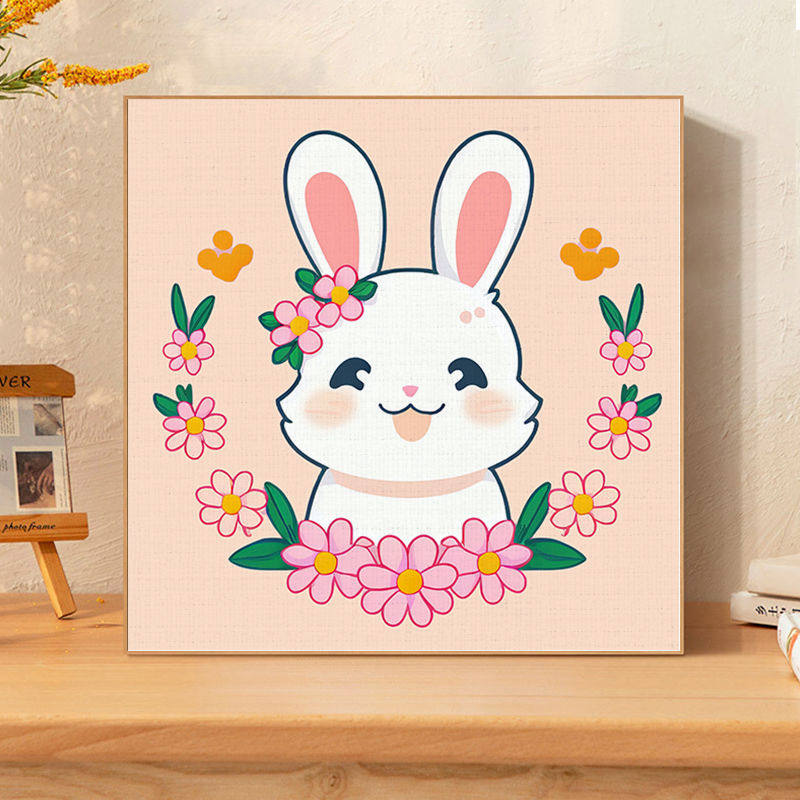 数字油画diy儿童卡通简单手工涂鸦填色填充丙烯油彩画画2024新款