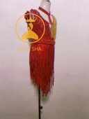 2023新款 拉丁舞比赛表演出服装 女成人少儿童专业高级艺考花服1814