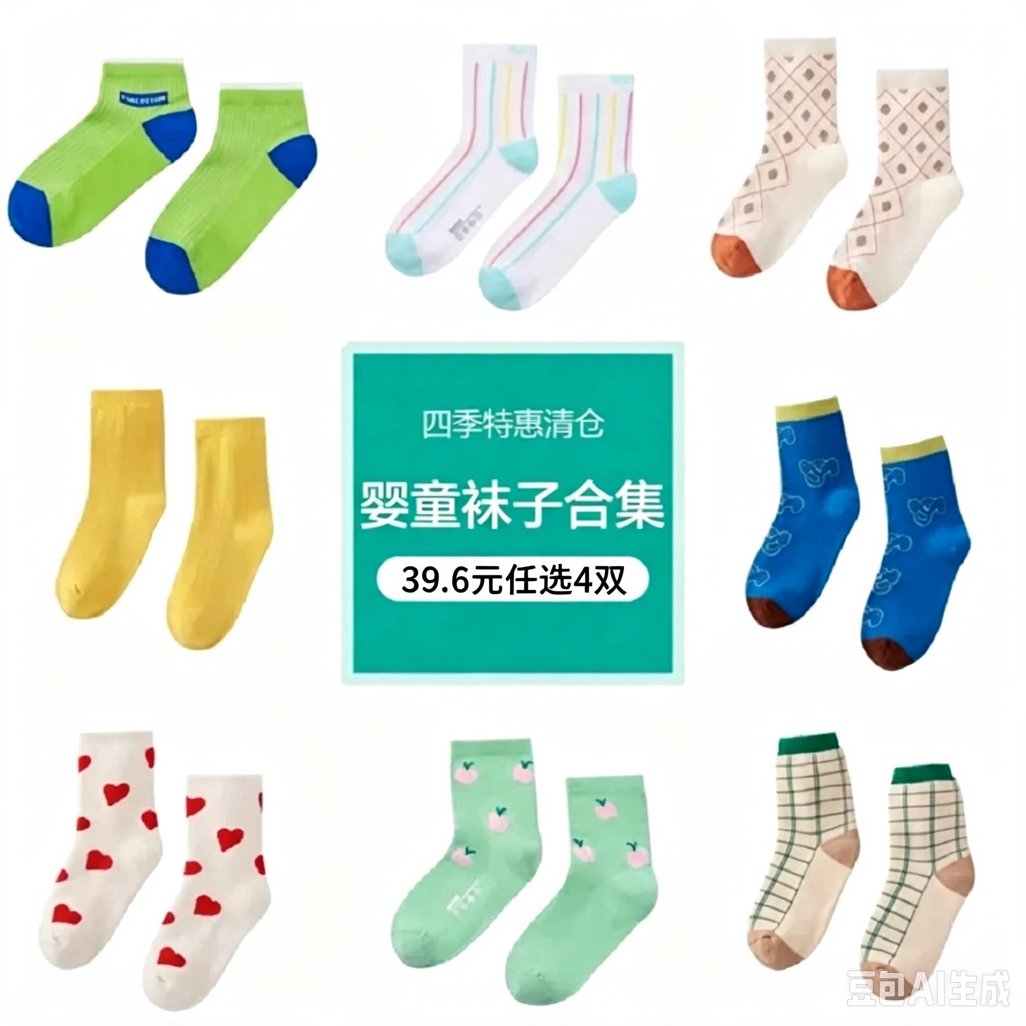 全棉时代儿童5A纯棉袜拍4件 8.6元/件 - 86线报