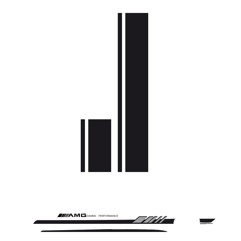 AMG拉花适用奔驰 C63 C260L C200 E级CLA运动改装饰车贴纸拉花