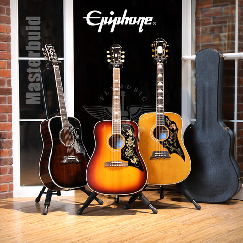 飞琴行 Epiphone 蜂鸟1942 J45 Slash SJ200边境全单民谣吉他
