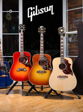 飞琴行 吉普森Gibson Hummingbird蜂鸟Dove全单电箱民谣吉他 蓝鸟
