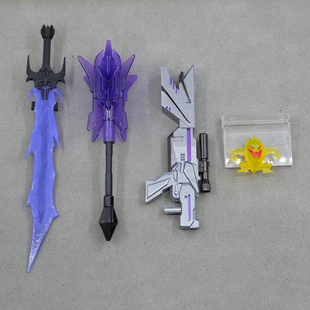 TFS领袖之证暗黑星辰剑围城系列威震 天SSGE锤变形枪小精灵配件包