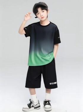 男童冰丝速干篮球服套装