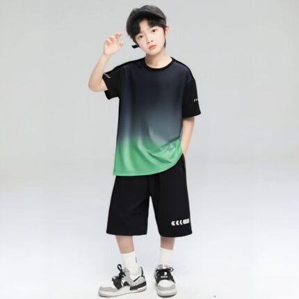 男童夏装套装速干篮球服2026新款儿童冰丝短袖t恤速干衣