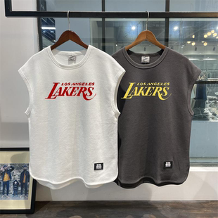 坎肩潮牌大码 户外运动背心无袖 宽松T恤 新款 纯棉重磅篮球服夏季