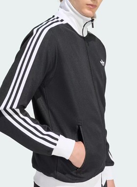 油腻叔Adidas阿迪达斯三叶草运动立领夹克新款修身复古外套KE3527