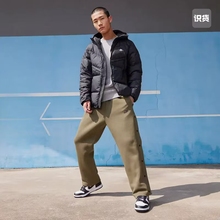 Nike STORM FIT运动防风保暖短款拼接拉链连帽羽绒服 DV1132-101