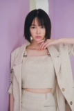 [大丸子家 redy麻质配褶皱松紧夹西装+侧边拉链短裙半身裙]