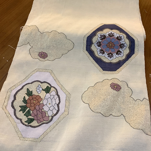 汉服旗袍面料精美花色非遗品 手工桑蚕丝老织物收藏品缂丝小带中式