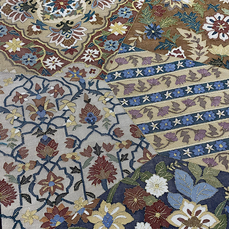 收藏品手工老织物缂丝精美图案高定设计旗袍桑蚕丝衣料非遗产品