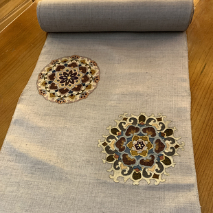 汉服旗袍面料精美花色非遗品 手工桑蚕丝老织物收藏品缂丝小带中式