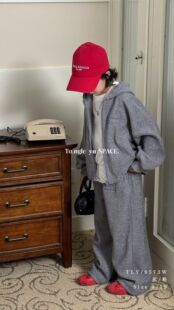 童乐鱼2025秋冬新款男女童韩版百搭休闲外套中童连帽加绒外套9712