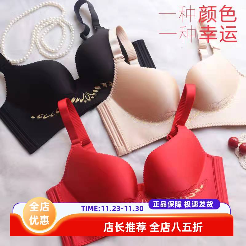 正品林夕梦无钢圈刺绣梦之翼文胸