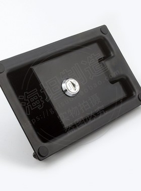 黑色面板锁MS866-6-2A防爆柜发动机组单点拉式平面锁工业抽屉电锁