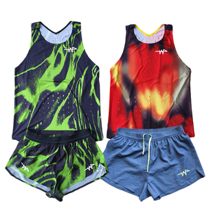 烛光幻影马拉松上衣钻石联赛压胶田径背心连体田径服 订制LOGO