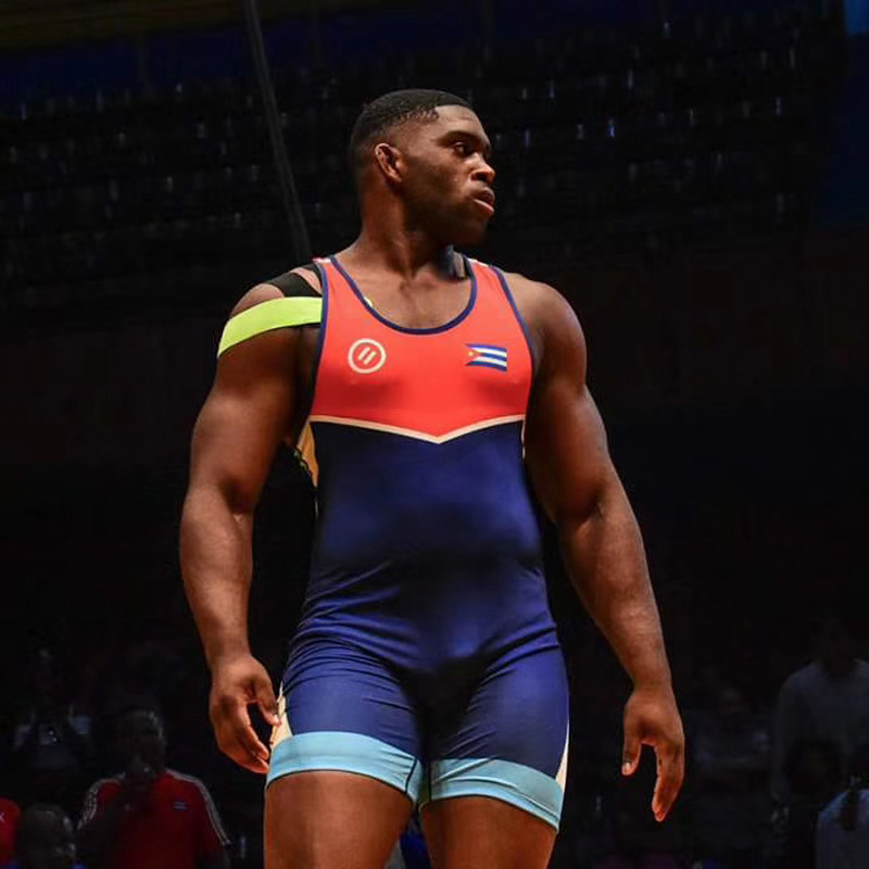 世界古巴同款连体男士紧身摔跤服