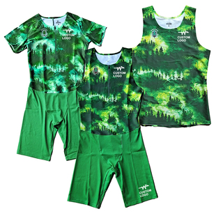 螺纹2023小森林无缝运动紧身背心精英上衣 连体田径服 可订LOGO