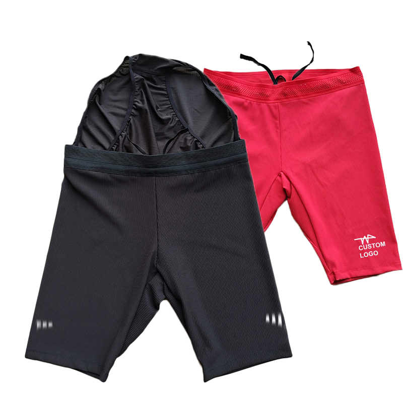 罗纹坑条马拉松5分裤badiace