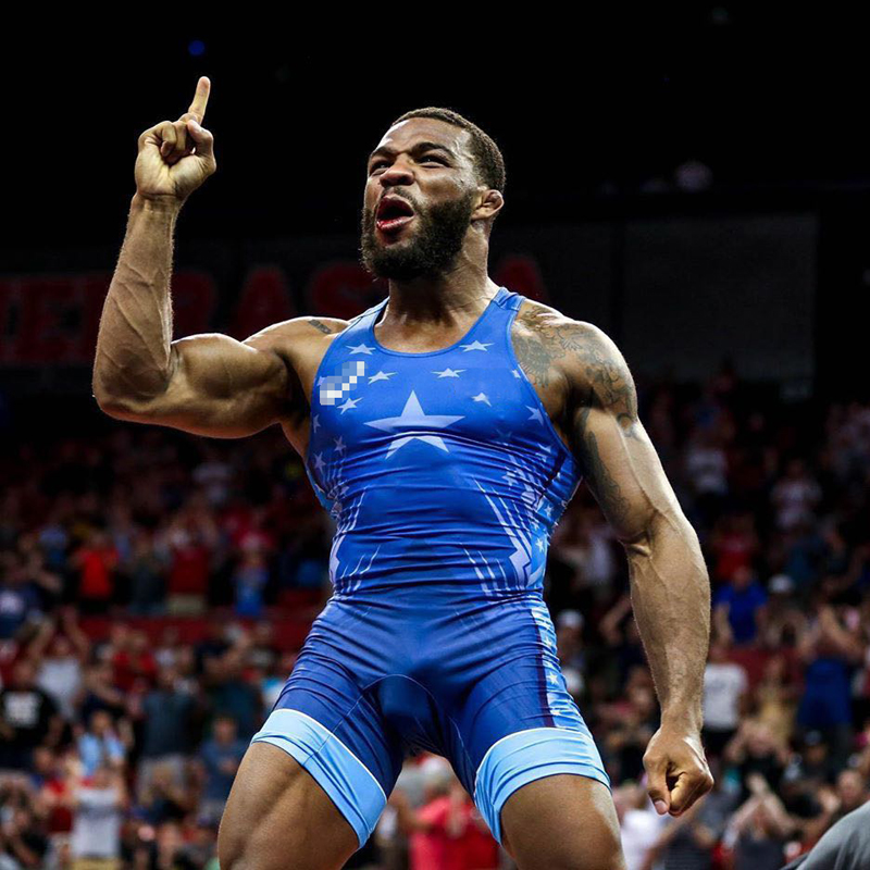 badiace雅士繁星男士连体摔跤衣