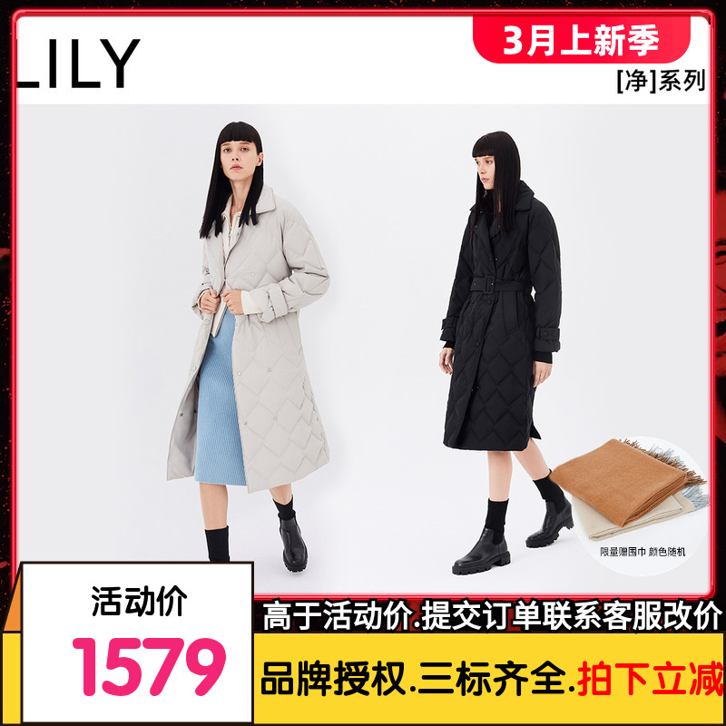 【净系列鹅绒】商场同款LILY2023冬新款女装保暖舒适羽绒服外套