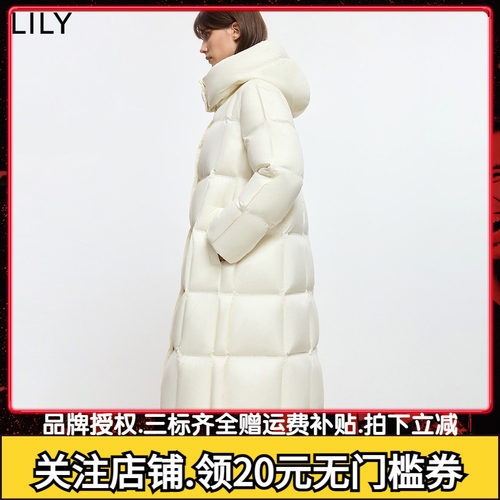 【法奢白金】LILY白色泡芙鹅绒服女长款2025冬季新款加厚羽绒外套