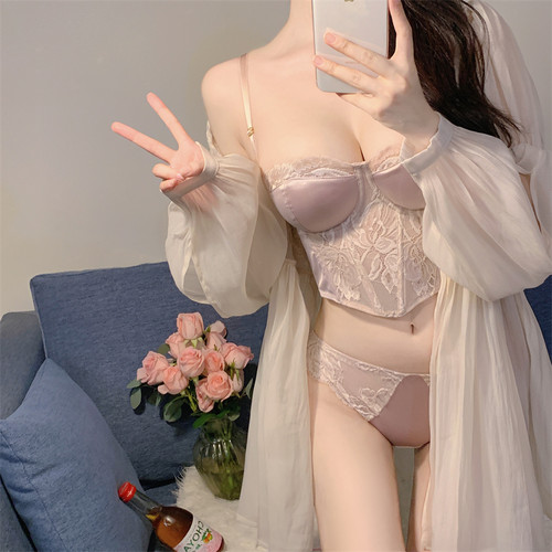 实拍特价不减法式塑身性感胸衣鱼骨收副乳聚拢蕾丝文胸套装