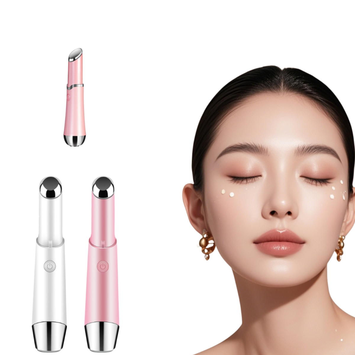 去眼角纹眼部护理仪红蓝光美眼笔 家用美容仪器眼霜导入仪美眼仪