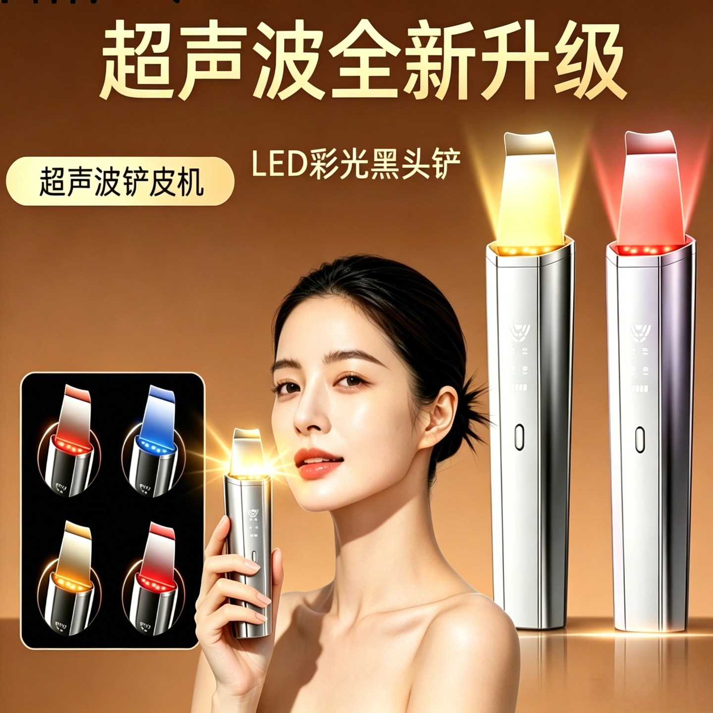 美容院专用超声波铲皮机黑头铲深层清洁毛孔EMS微离子导入仪器