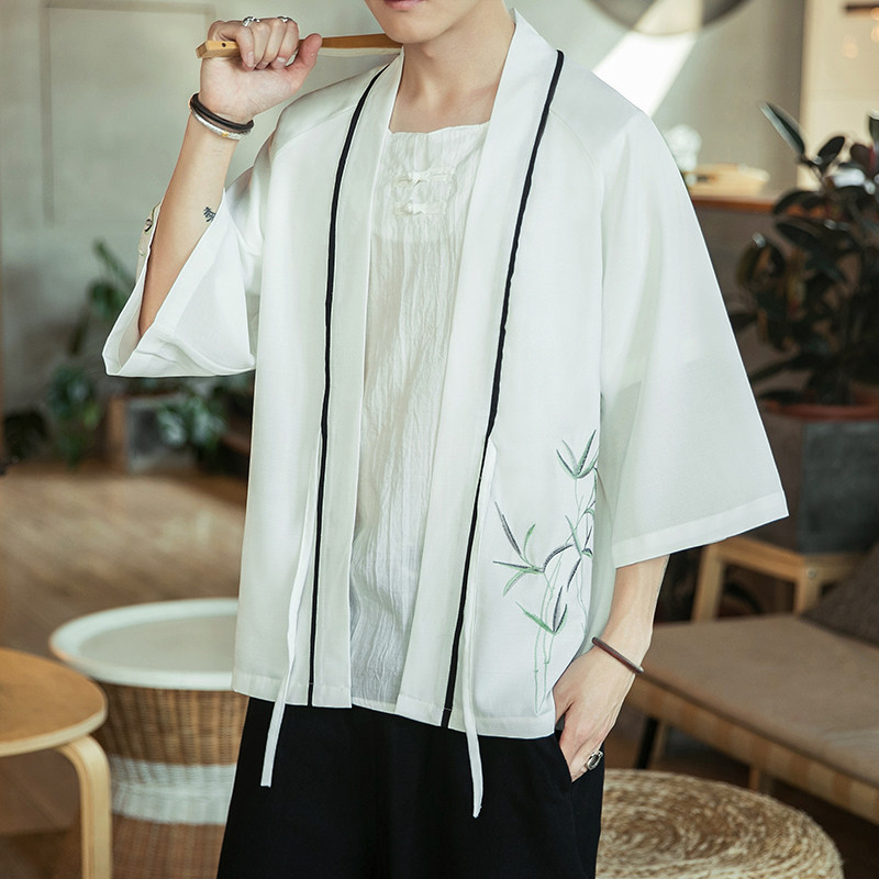 夏季薄款汉元素改良汉服开衫道袍图片