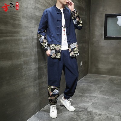 唐装中国风套装汉服夹克中山装男