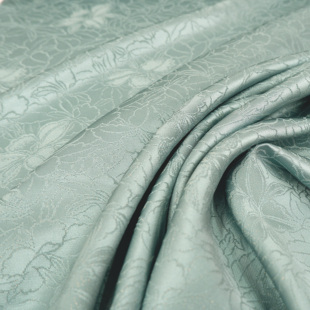 禧蚕桑蚕丝金通鸢尾花正绢旗袍上衣套装连衣裙服装面料