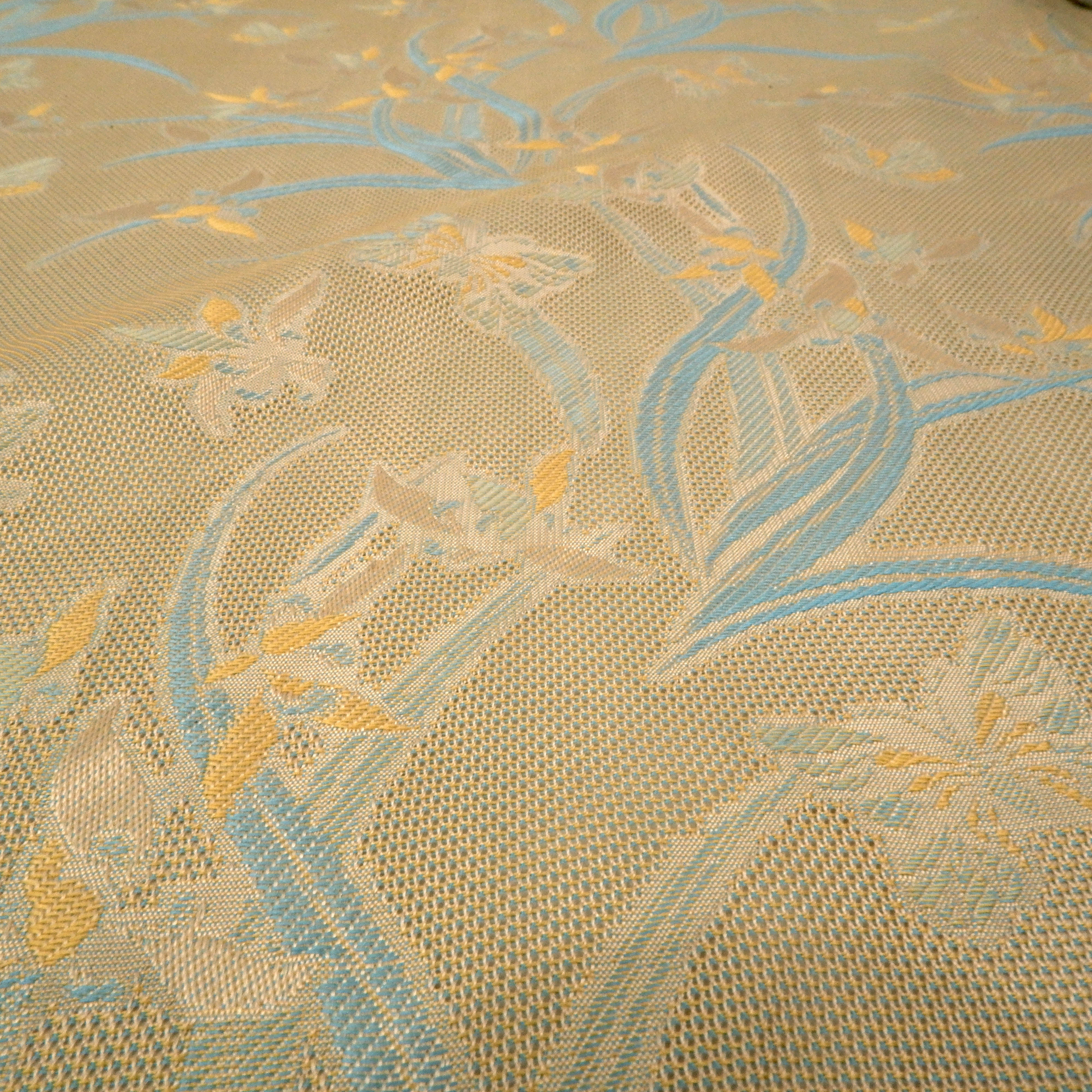 周家明蝴蝶兰花色织绞罗桑蚕丝真丝服装面料春夏新中式布料