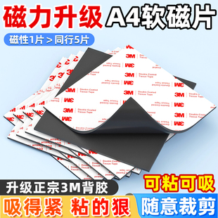 强力磁吸贴片强磁磁铁磁力冰箱贴磁贴软磁贴吸铁石收纳背胶固定器