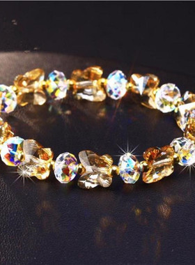 原创新款高档奢华蝴蝶水晶手链