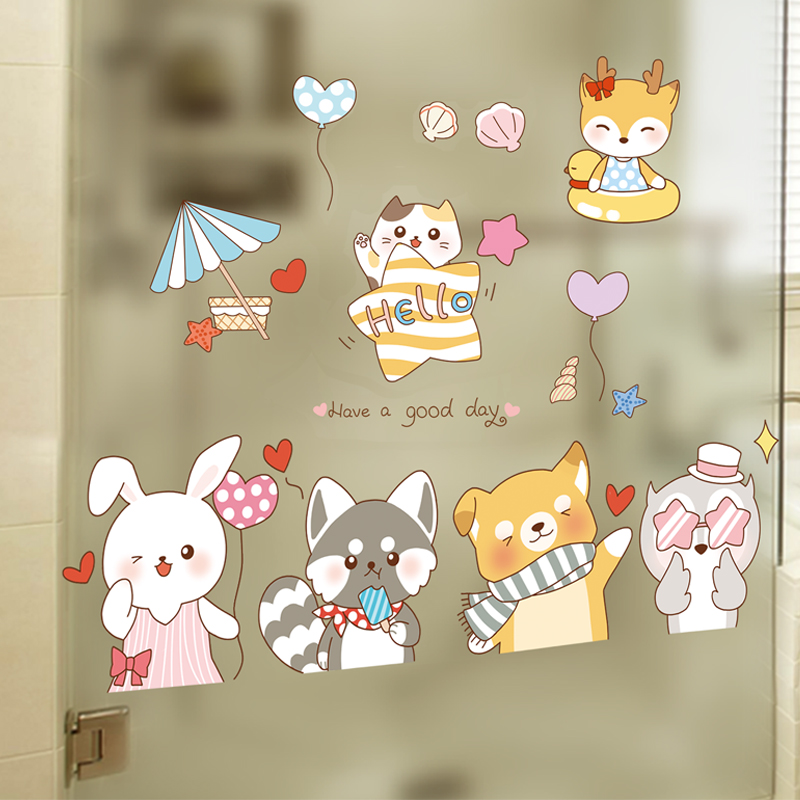 卡通可爱网红浴室防水个性创意