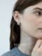 款 EGO ACC经典 冷淡风椭圆豆豆银色耳环女极简高级感百搭耳钉耳饰