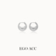 经典 EGO ACC 高级感纯银水滴耳扣小众简约银色素圈耳环ins风耳饰