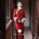 加绒加厚红色旗袍冬装 保暖订婚敬酒服拜年服11 2025新款 新中式